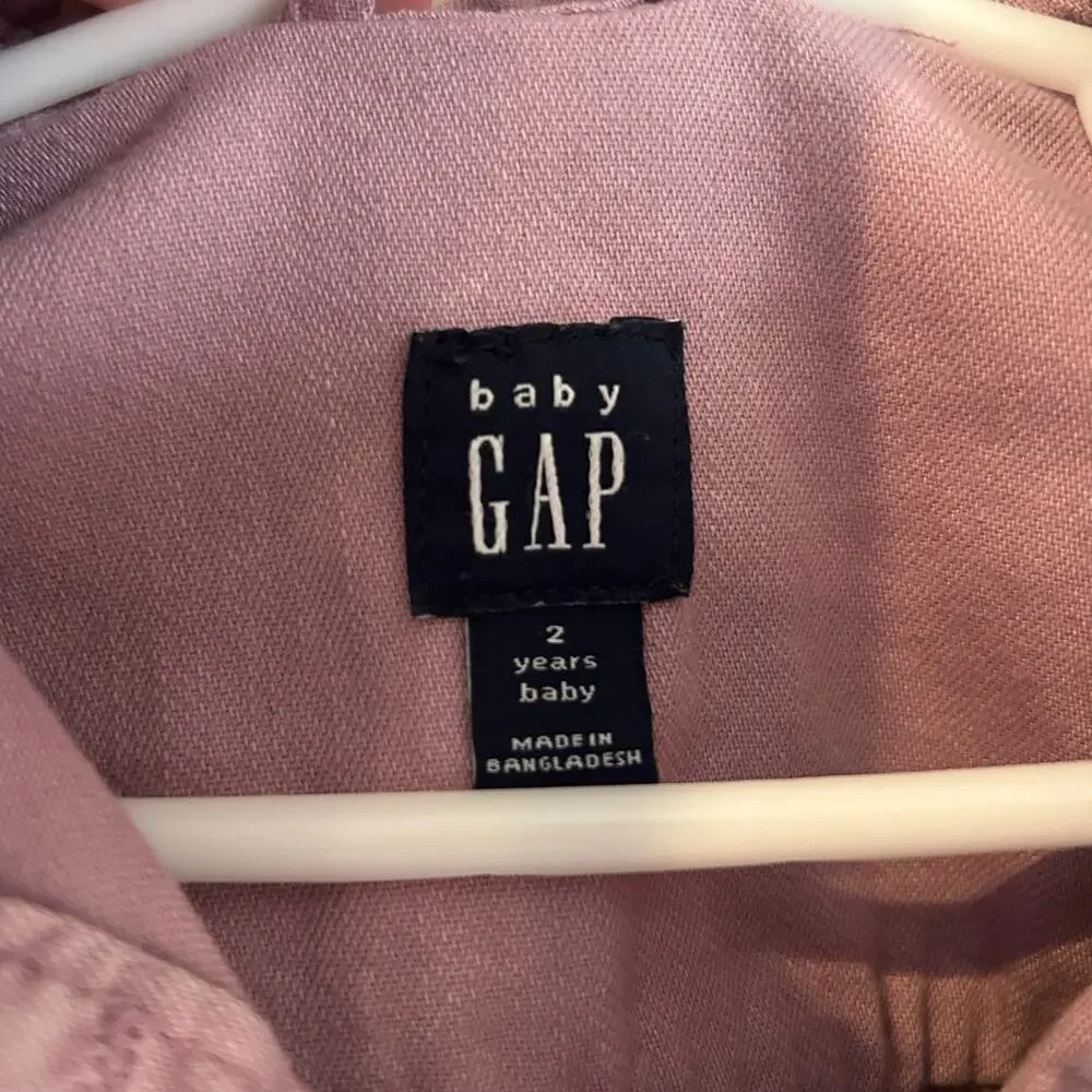 Baby Gap Toddler Girl Denim Jacket – Light Purple, Cropped, Size 2 Years